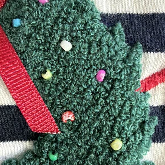 Talbots 1X Stripe Joy Wreath Crewneck Tee Long Sleeve Top Women’s Christmas XL - Picture 9 of 12